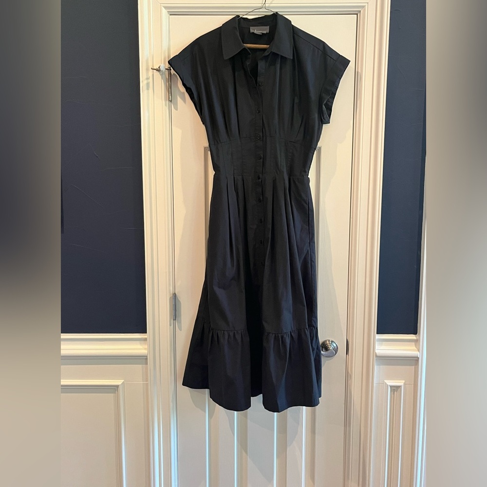 Anthropologie Black Midi Dress